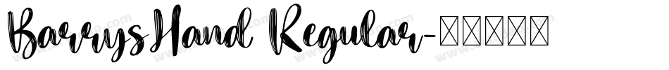 BarrysHand Regular字体转换